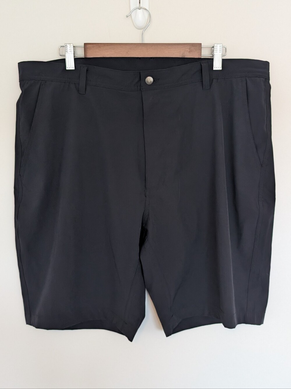 Men's Footjoy Performance Lightweight Golf Shorts Size 40 Black Flat Front